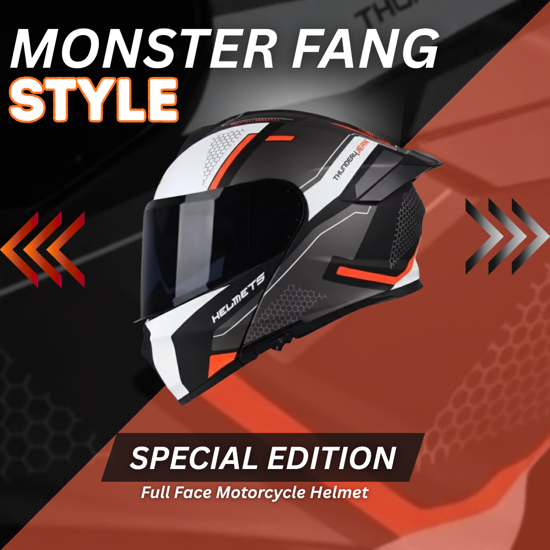Monster Fang Motorbike DOT Approved Full Face Helmets