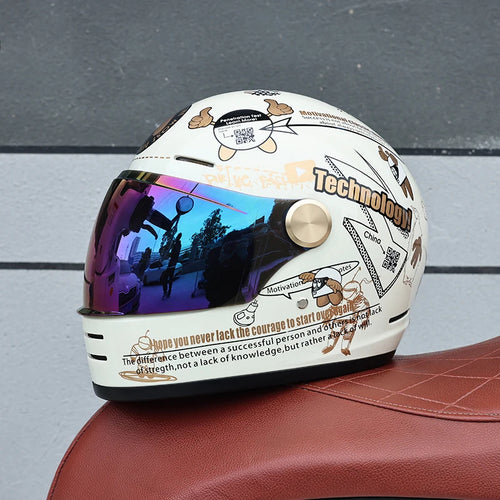 BF-905 Pro Motorcycle Helmet DOT Certification Retro Full Face
