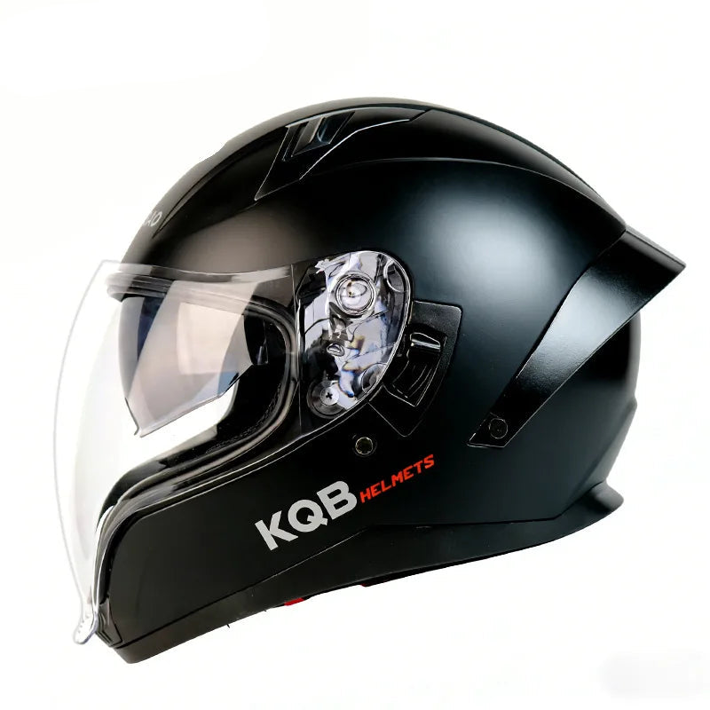 BikerForge Vista Full-Face Helmet — Dual Visor, Bluetooth Ready