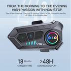 P10 2X Motorcycle Helmet Intercom (2-Rider, 300m, IPS6, BT 5.3)