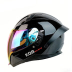 BikerForge Vista Full-Face Helmet — Dual Visor, Bluetooth Ready