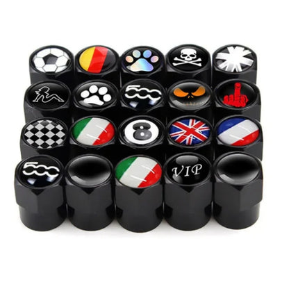 4PCS - FLAG Motorcycle Valve Caps - MIX