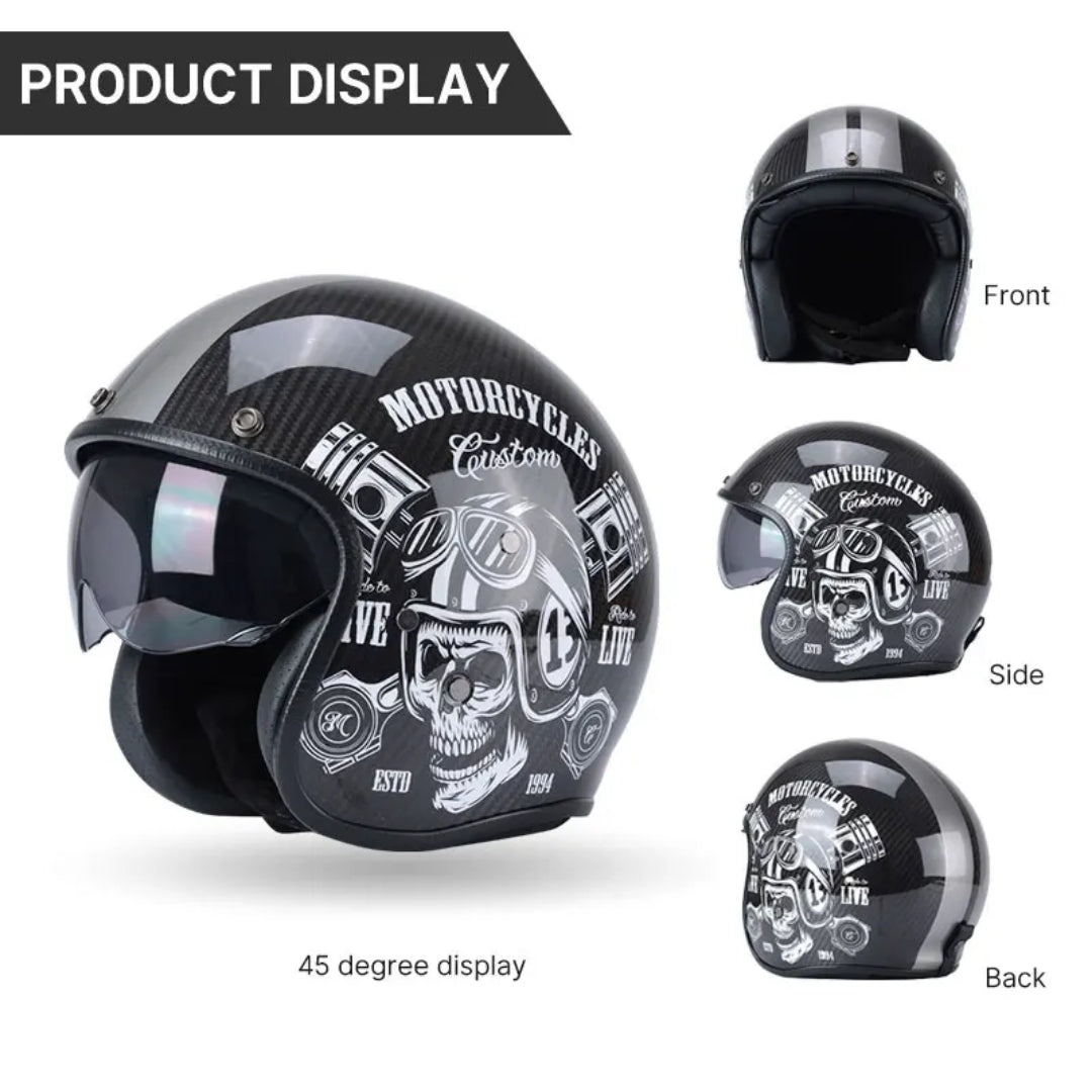 Carbon Fiber Retro Motorcycle Helmets
