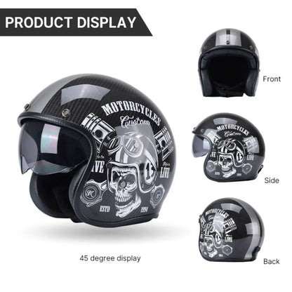 Carbon Fiber Retro Motorcycle Helmets