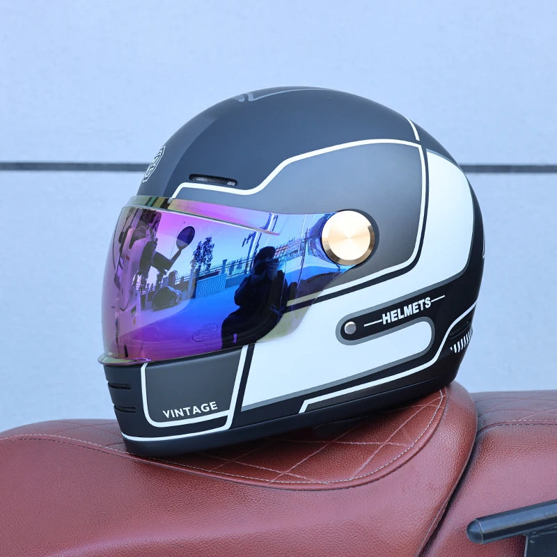 BF-905 Pro Motorcycle Helmet DOT Certification Retro Full Face