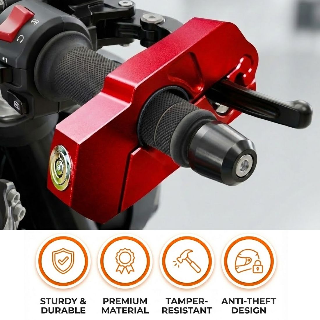 BikerForge™ Handlebar Lock