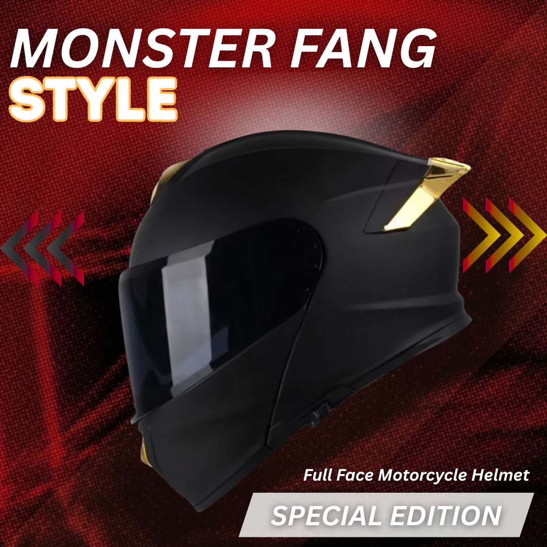 Monster Fang Motorbike DOT Approved Full Face Helmets