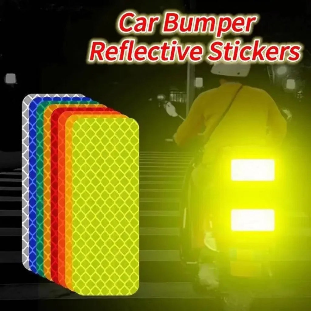10pcs Motorcycle Car Bumper Reflective Safety Strip Stickers