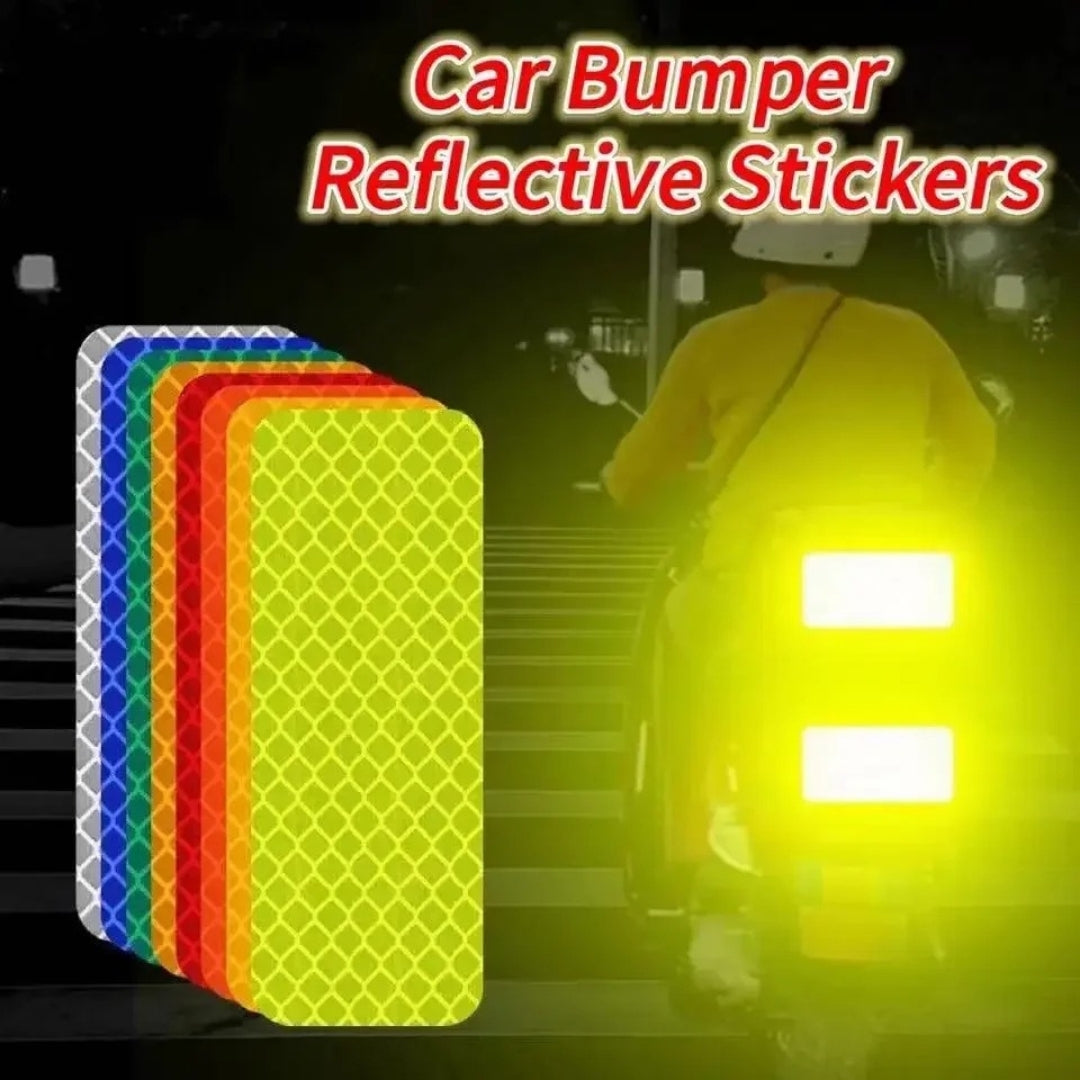 10pcs Motorcycle Car Bumper Reflective Safety Strip Stickers