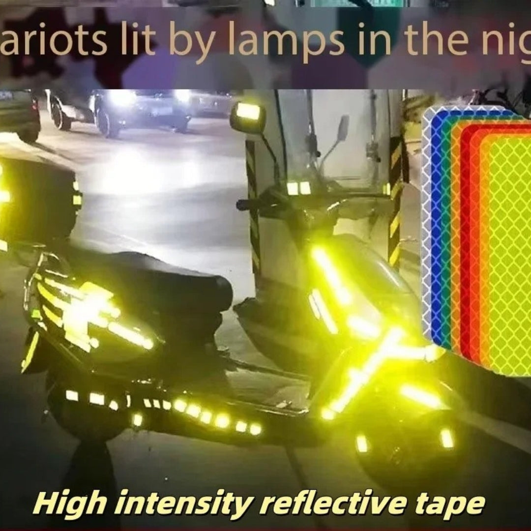 10pcs Motorcycle Car Bumper Reflective Safety Strip Stickers