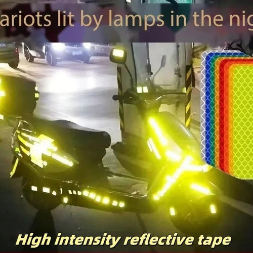 10pcs Motorcycle Car Bumper Reflective Safety Strip Stickers
