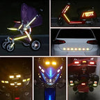 10pcs Motorcycle Car Bumper Reflective Safety Strip Stickers