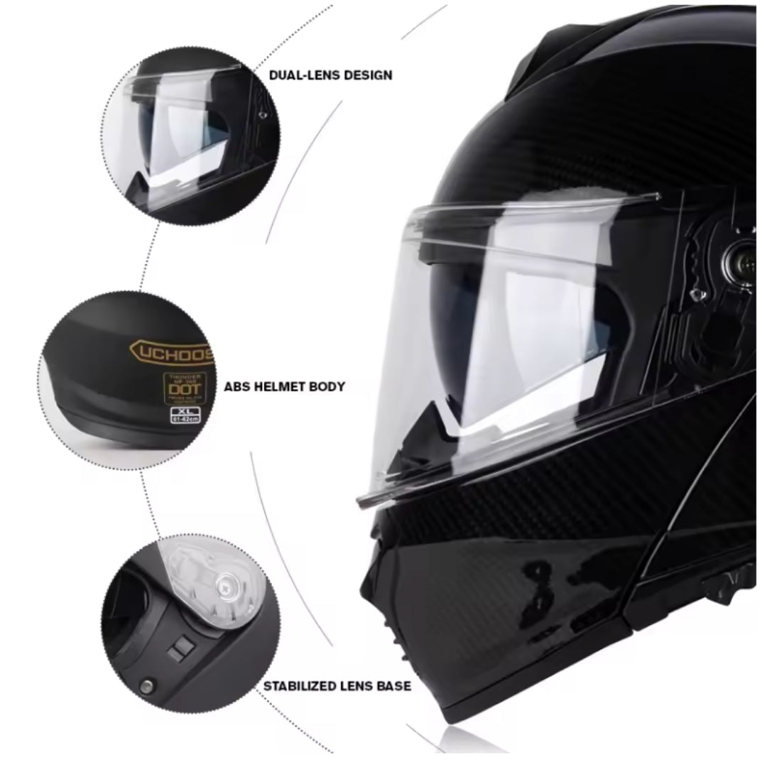 Monster Fang Motorbike DOT Approved Full Face Helmets