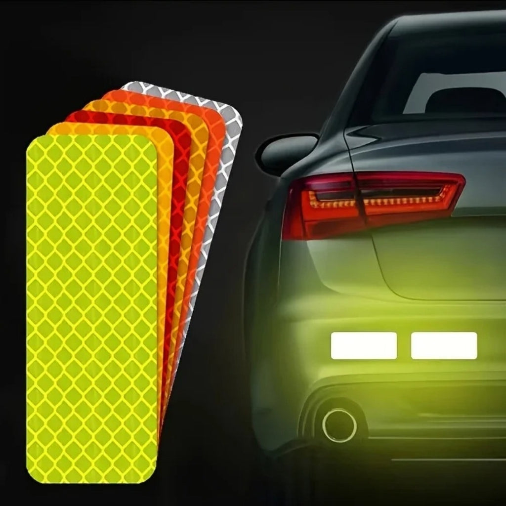 10pcs Motorcycle Car Bumper Reflective Safety Strip Stickers