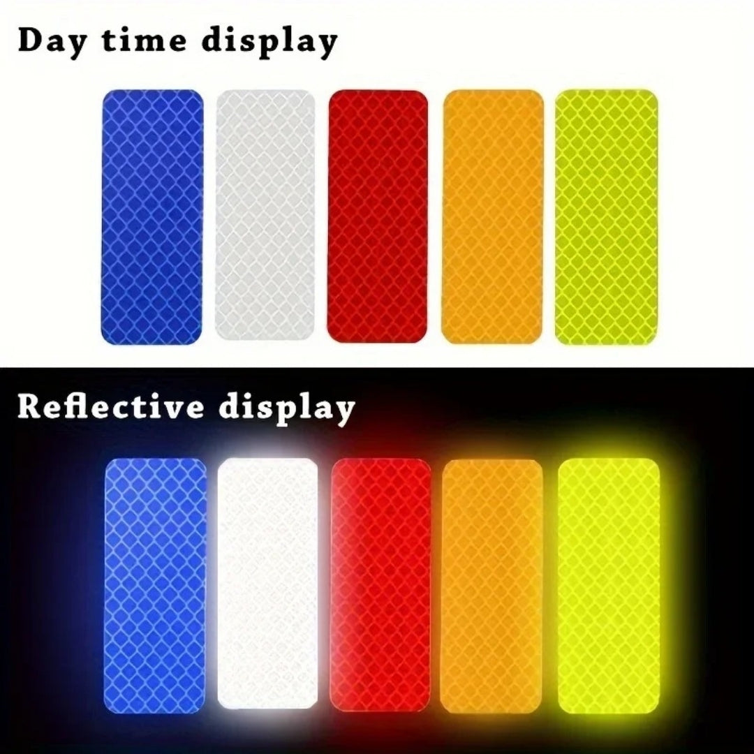 10pcs Motorcycle Car Bumper Reflective Safety Strip Stickers