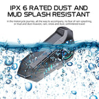 P10 2X Motorcycle Helmet Intercom (2-Rider, 300m, IPS6, BT 5.3)