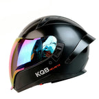 BikerForge Vista Full-Face Helmet — Dual Visor, Bluetooth Ready