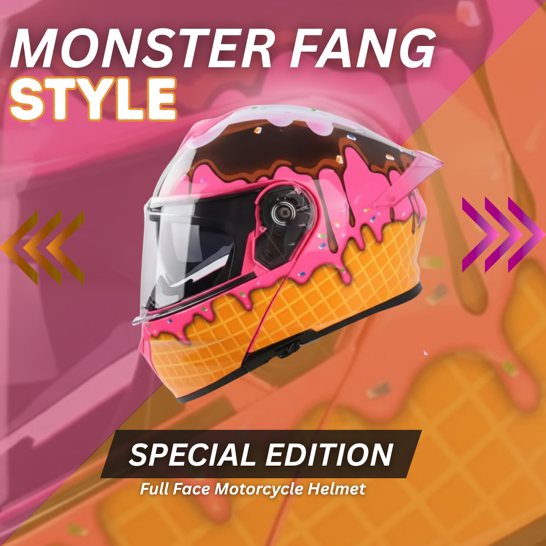 Monster Fang Motorbike DOT Approved Full Face Helmets