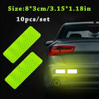 10pcs Motorcycle Car Bumper Reflective Safety Strip Stickers