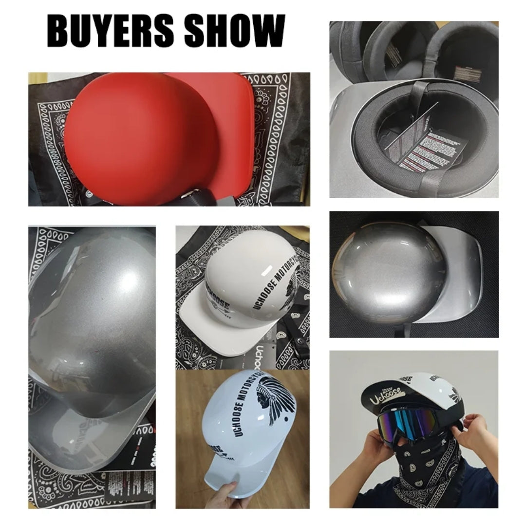 Vintage Half Motorcycle Helmet
