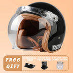 EchoRetro Classic Open Face Helmet – DOT/ECE Approved