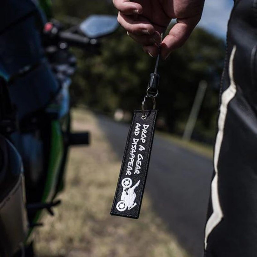 DROP A GEAR AND DISAPPEAR KEYCHAIN