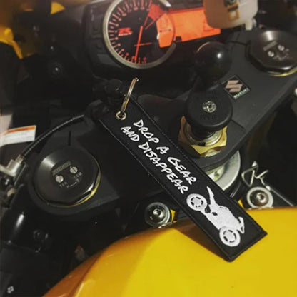 DROP A GEAR AND DISAPPEAR KEYCHAIN