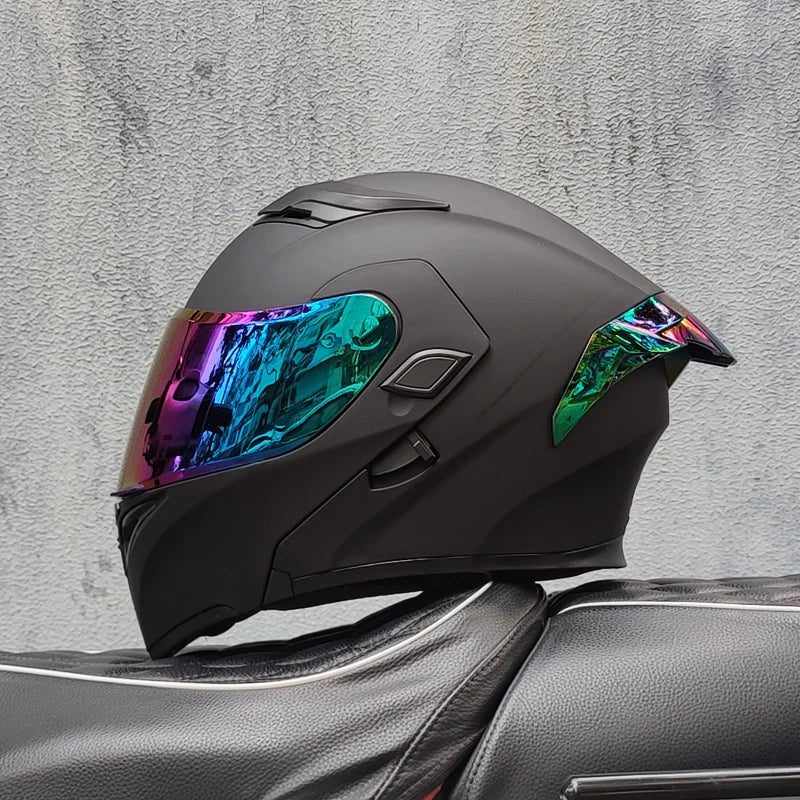 ORZ- Full Face Motorcycle Helmet Personalized Tail Wing