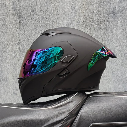 ORZ- Full Face Motorcycle Helmet Personalized Tail Wing
