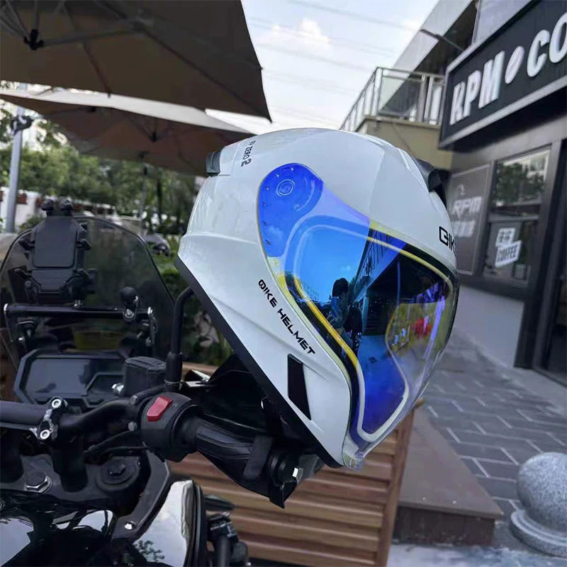 BikerForge Apex Full-Face Helmet — Two Visors Included, DOT Certified