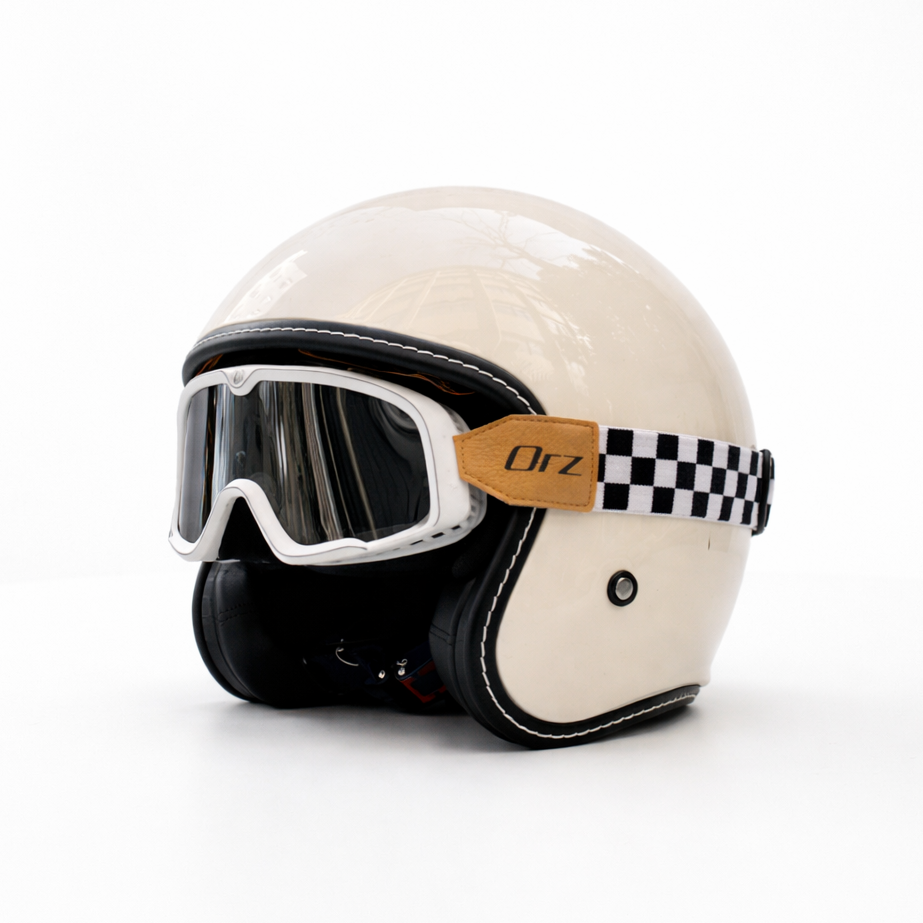 Premium Retro Open-Face Motorcycle Helmet – DOT & ECE Approved