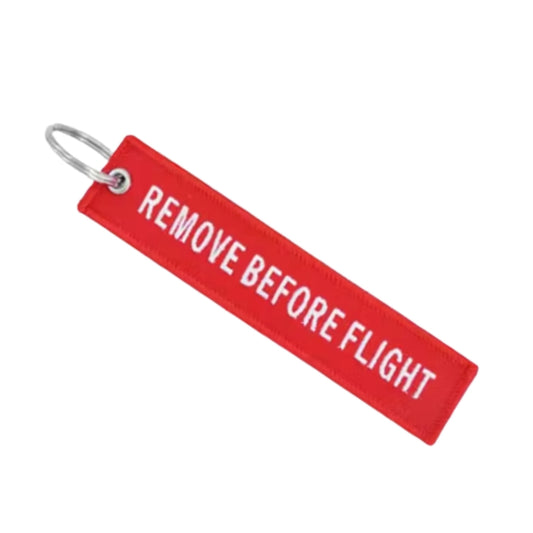 REMOVE BEFORE FLIGHT KEYCHAIN