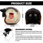 Vintage Motorcycle Helmet Open-Face