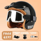 EchoRetro Classic Open Face Helmet – DOT/ECE Approved