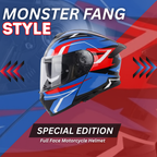 Monster Fang Motorbike DOT Approved Full Face Helmets
