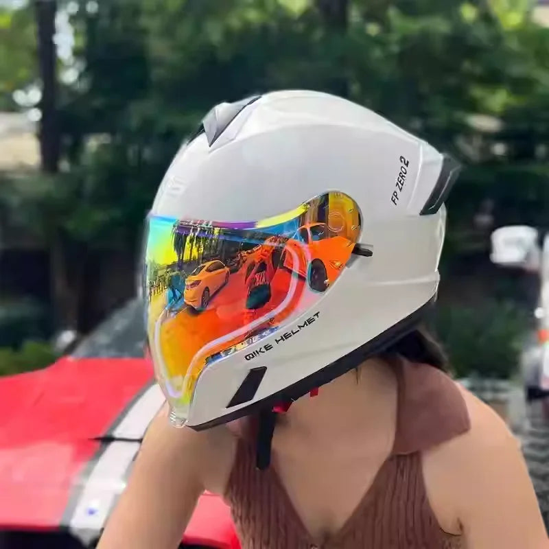 BikerForge Apex Full-Face Helmet — Two Visors Included, DOT Certified