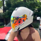 BikerForge Apex Full-Face Helmet — Two Visors Included, DOT Certified
