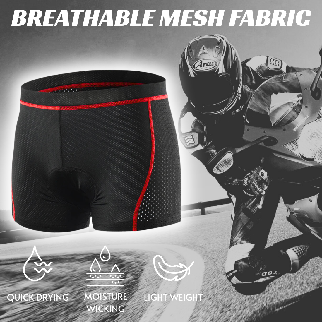 BikerForge™ Padded Shorts