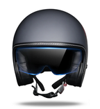Premium Retro Open-Face Motorcycle Helmet – DOT & ECE Approved