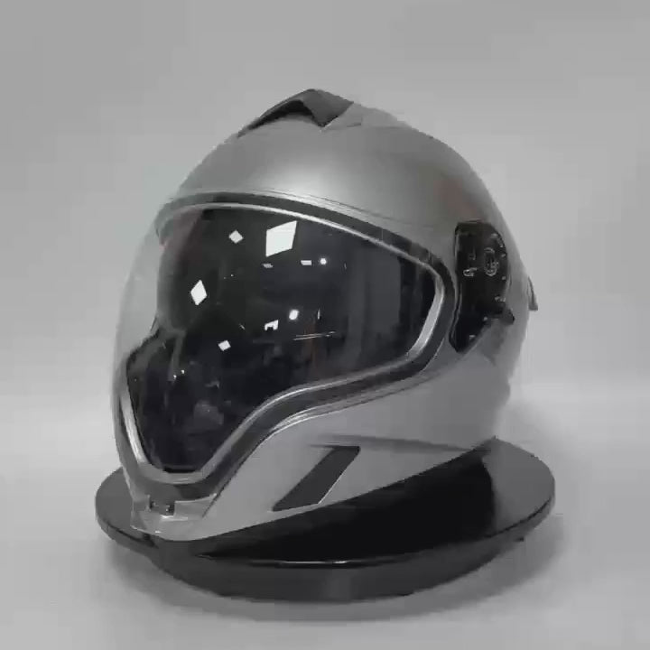 BikerForge Apex Full-Face Helmet — Two Visors Included, DOT Certified